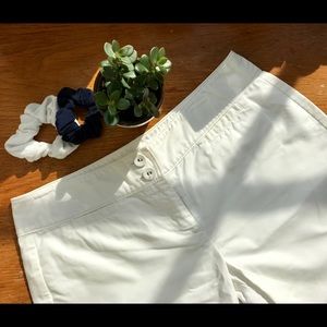 Ann Taylor White Boardwalk Shorts